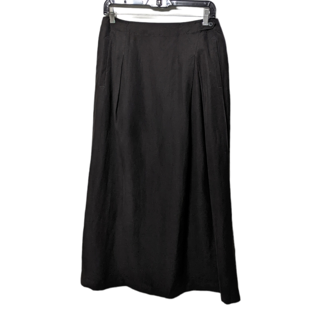 POETRY Linen Silk A-Line Midi Skirt 8